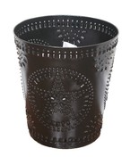 Country punched Star Wastebasket in Black metal - $51.97 CAD
