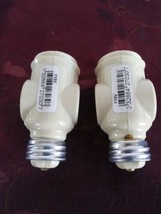 Lot of 2 Cooper 715V Ivory Socket Adapters 660 Watt 125 Volt Dual Sided - £6.26 GBP