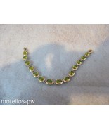 VINTAGE 14 KT WHITE GOLD PERIDOT TENNIS BRACELT 14.00 CT OVAL PERIDOT GE... - $14,062.10 MXN