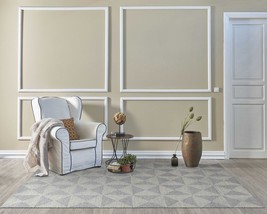 7 X 10 Gray and Light Gray Wool Geometric Hand Tufted Area Rug - €390,82 EUR