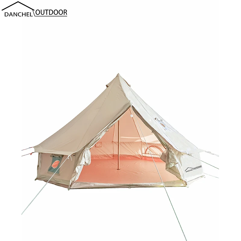 DANCHEL OUTDOOR Cotton Canvas Bell Tent with Two Stove Jacket (Top and W... - £660.97 GBP+