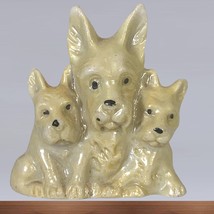 Vtg Scottish Terrier 3 Dog Scottie Westie Miniature Figurine Mom with Pups Japan - £7.98 GBP
