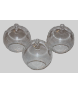 SET OF 3 ROUND HANGING GLASS TERRARIUM BALLS 5” DIAMETER PLANTERS DISPLAY - £7.09 GBP