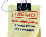 Midwest Memo New office Policy Funny Office Christmas Ornament - $7.88