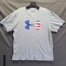 Under Armour Freedom Flag Gray T-Shirt (No Size, Estimated Lg) - $12.08