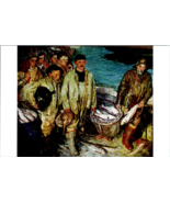Postcard Crew Philomena Manta Charles W. Hawthorne Oil Reproduction 6 x  4&quot; - £4.59 GBP