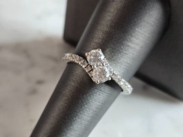 Womens Vintage Estate 14K White Gold Diamond Engagement Ring, 3.5g E7210 - £549.53 GBP