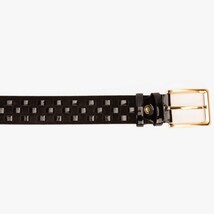 The Eugene Black & Gold Woven Leather Belt image 3