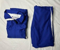 Champion Tracksuit Men’s Large Jacket &amp; Medium Pants Blue White Activewear - $40.00