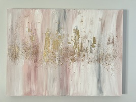 Large Abstract Mixed Medium Painting (Acrylic/Gold Foil) - £276.52 GBP