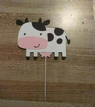 Lot of 12 Cow Cupcake Toppers!! - $3.91