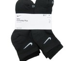Nike Everyday Plus Ankle Socks Black 6 Pack Womens 6-10 / Youth 5Y-7Y NEW - $26.99