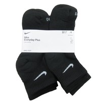 Nike Everyday Plus Ankle Socks Black 6 Pack Womens 6-10 / Youth 5Y-7Y NEW - £21.57 GBP