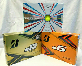 3 DZ 3 Pack Golf Balls Bridgestone E12 E6 Soft Callaway Yellow White - £55.32 GBP