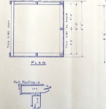 1955 Railroad Bangor Aroostook Shim Shelter Fabrication Blueprint C8 DWDD15 - £63.36 GBP