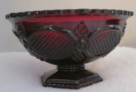 1876 Cape Cod Collection Candy Dish Vintage Avon Ruby Red Glass - $9.85