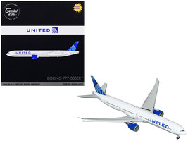 Boeing 777-300ER Commercial Aircraft w Flaps Down United Airlines White w Blue T - £127.72 GBP