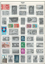 FRANCE 1965-69  Very Fine Used Stamps Hinged on list: 2 sides - £0.88 GBP