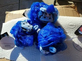 3 Indianapolis Colts Bath Loofah Mascot NFL  Colt Cow Scrubby Pouf FAN G... - $6.93