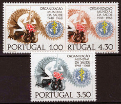 ZAYIX Portugal 1025-1027 MNH WHO Emblem Victory Over Disease 031023S122M - £4.95 GBP