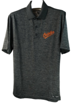 Majestic Men&#39;s Baltimore Orioles Heathered Charcoal Polo Shirt - SMALL - $27.71