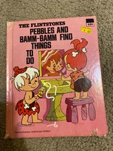 1976 The Flintstones Pebbles and Bamm Bamm Find Things Do Wonder Books - £9.59 GBP