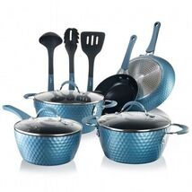 Kitchen Pyle Pan Set with Elegant Diamond-Line Pattern, Non-Stick NCCW11BD - $47.66