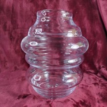 Simon Pearce &#39;Bloomfield&#39; Hand-Blown Large Clear Glass Vase 10&quot; Signed  ... - £221.58 GBP
