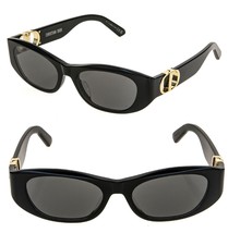 Christian Dior Montaigne Black Gold 30Montaigne S9U Oval Sunglasses CD40128U - £503.85 GBP