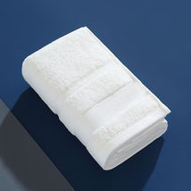 Super Soft Cotton Towels Face Hand Bath Towel Solid Color Large White - £7.17 GBP
