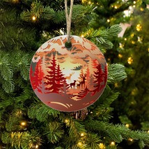 NEW! Christmas Multi Styles Round Christmas Ceramic Ornament - $12.99