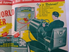 Chicago Coin Round The World Trainer Arcade FLYER 1955 Original NOS Game... - £22.38 GBP
