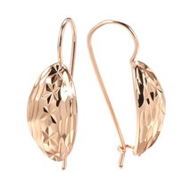 New Trend 585 Rose Gold Bridal Earrings For Women Unusual Hollow Flower Long Dro - £10.47 GBP