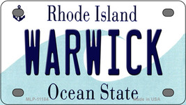 Warwick Rhode Island Novelty Mini Metal License Plate Tag - £11.97 GBP