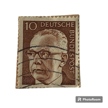 West Germany Stamp President Gustov Heinemann 1970s Machine Canceled Ungraded - £7.76 GBP
