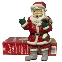 Musical Santa Hand Painted Poly Resin Christmas Decor Vintage Chadwick N... - €8,37 EUR