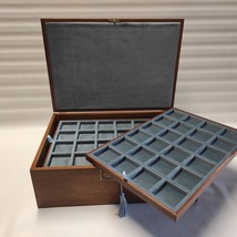 Bauletto for Coins Including 5 Trays Numis IN Velvet - £258.61 GBP