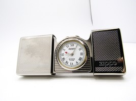 Time Tank Zippo Pocket Clock Watch running 1995 Rare - £97.57 GBP