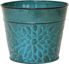 Robert Allen Mpt02005 Laurel Series Metal Planter Flower Pots, 6&quot;, Lagoon - £24.22 GBP