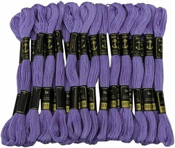 Anchor Threads Cross Stitch Stranded Cotton Sewing Thread Hand Embroidery Purple - £9.71 GBP
