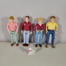Loving Family Figure Lot Of 5 Mom Dads 6 in Tall and Dog 1.5 in Tall - £18.16 GBP