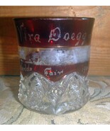 Vira Doegg (Dge) 1904 St. Louis World&#39;s Fair Ruby Flash Glass Souvenir Mug - $40.54 CAD