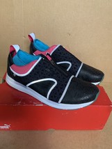 New in Box PUMA MMQ Zip Front Running Sneaker Black Pink Blue Women&#39;s sz... - £36.58 GBP