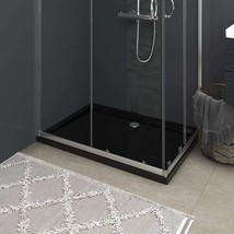 vidaXL Rectangular ABS Shower Base Tray Black 27.6&quot;x39.4&quot; - £151.73 GBP