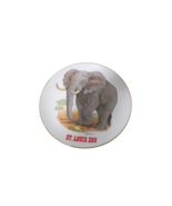 Vtg Ceramic Souvenir Plate Elephant St Louis Zoo FT Marx 6.5&quot; In Diamete... - £11.82 GBP