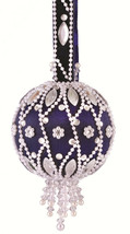 The Cracker Box Christmas Ornament Kit Moonlit Pearls  (Navy Ball with Crystal - £47.95 GBP