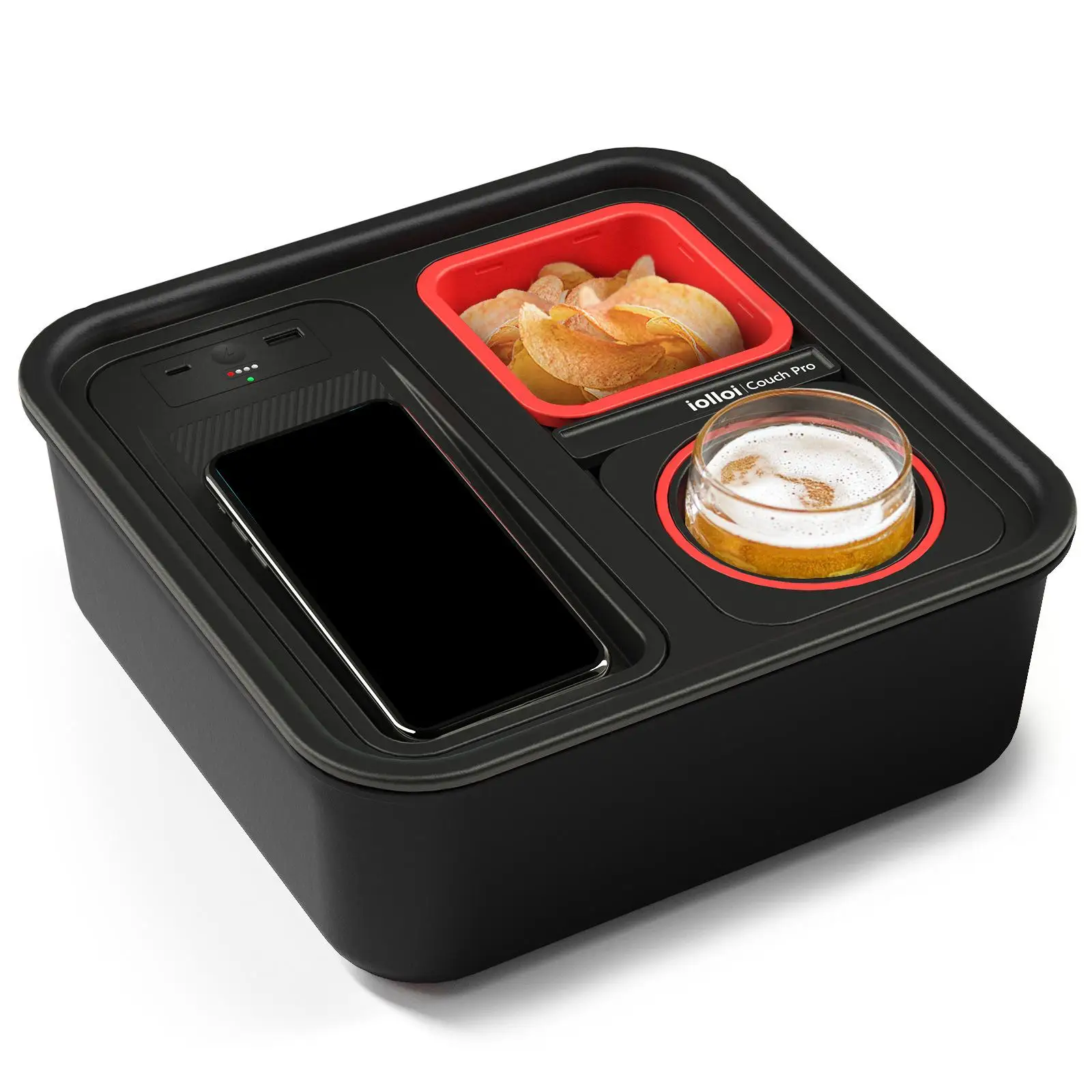 Wireless Portable Cup Holder with Three-Axis Gyroscope and Snack Box - £75.52 GBP