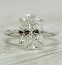 Oval Cut 2.25Ct Simulated Diamond 14k White Gold Engagement Ring in Size 8.5 - £210.51 GBP