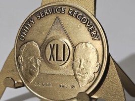 Alcoholic 41 Year Recovery 41 Yr Chip Medallion Coin Medal Token  AA Ano... - $4.90