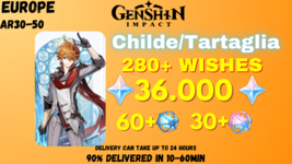 Genshin Impact | Childe/Tartaglia, 36000 GEMS, 280+ WISHES | EUROPE-show... - £27.91 GBP